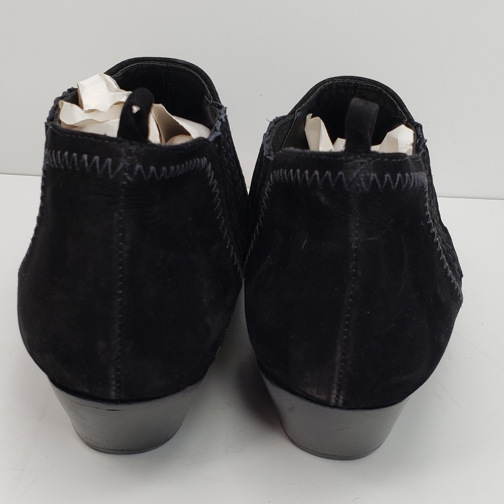 SCHUTZ Black Suede Cowgirl Ankle Booties - Picture 4 of 11